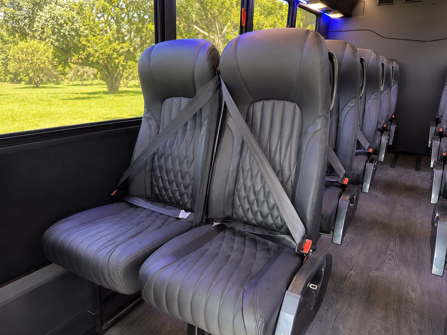 buena park 20 passenger minibus inside