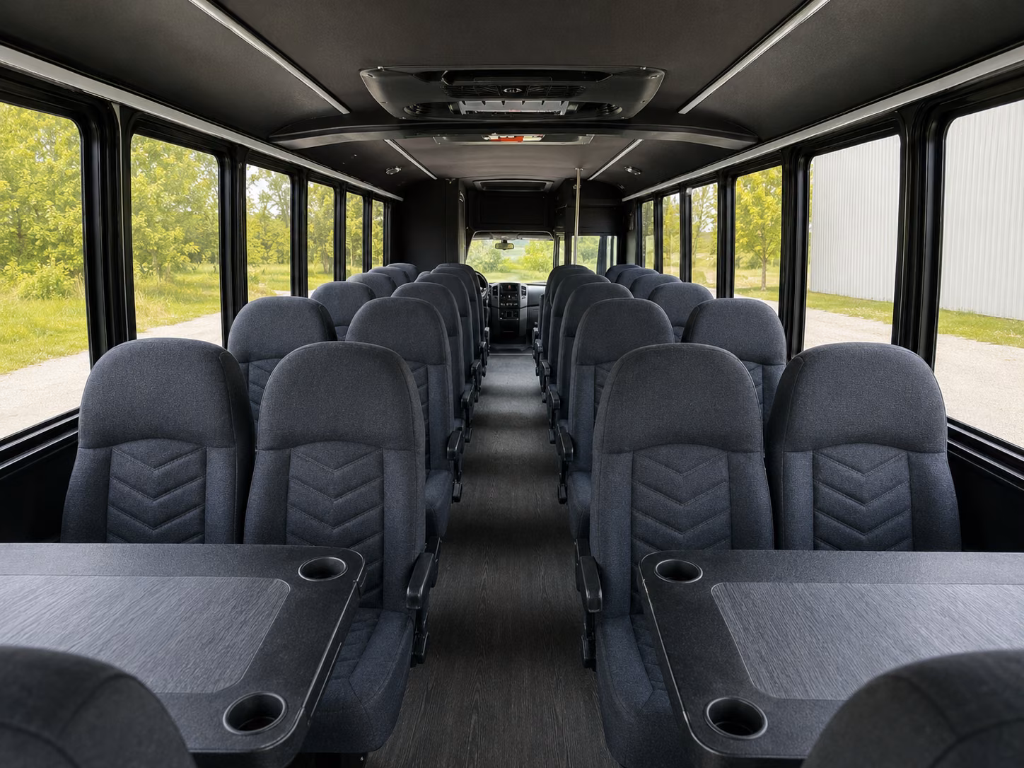 buena park 20 passenger minibus interior