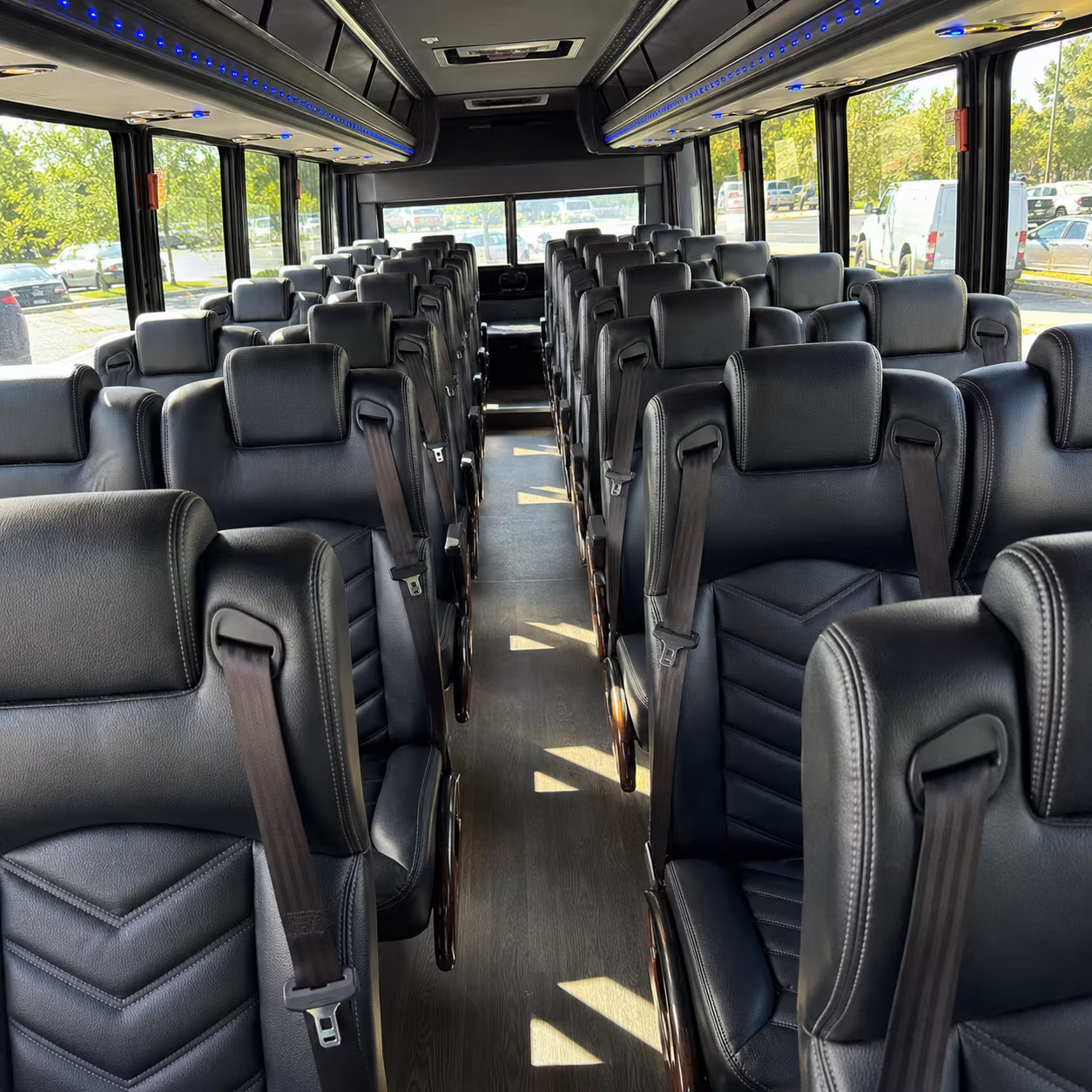 buena park 25 passenger minibus inside