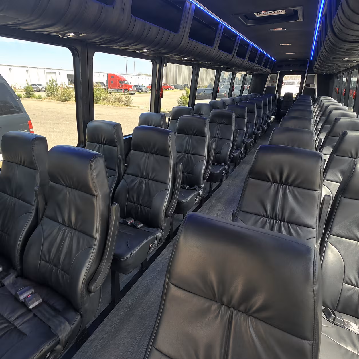 buena park 25 passenger minibus interior