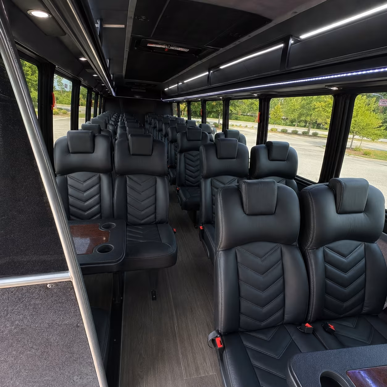 buena park 28 passenger minibus interior