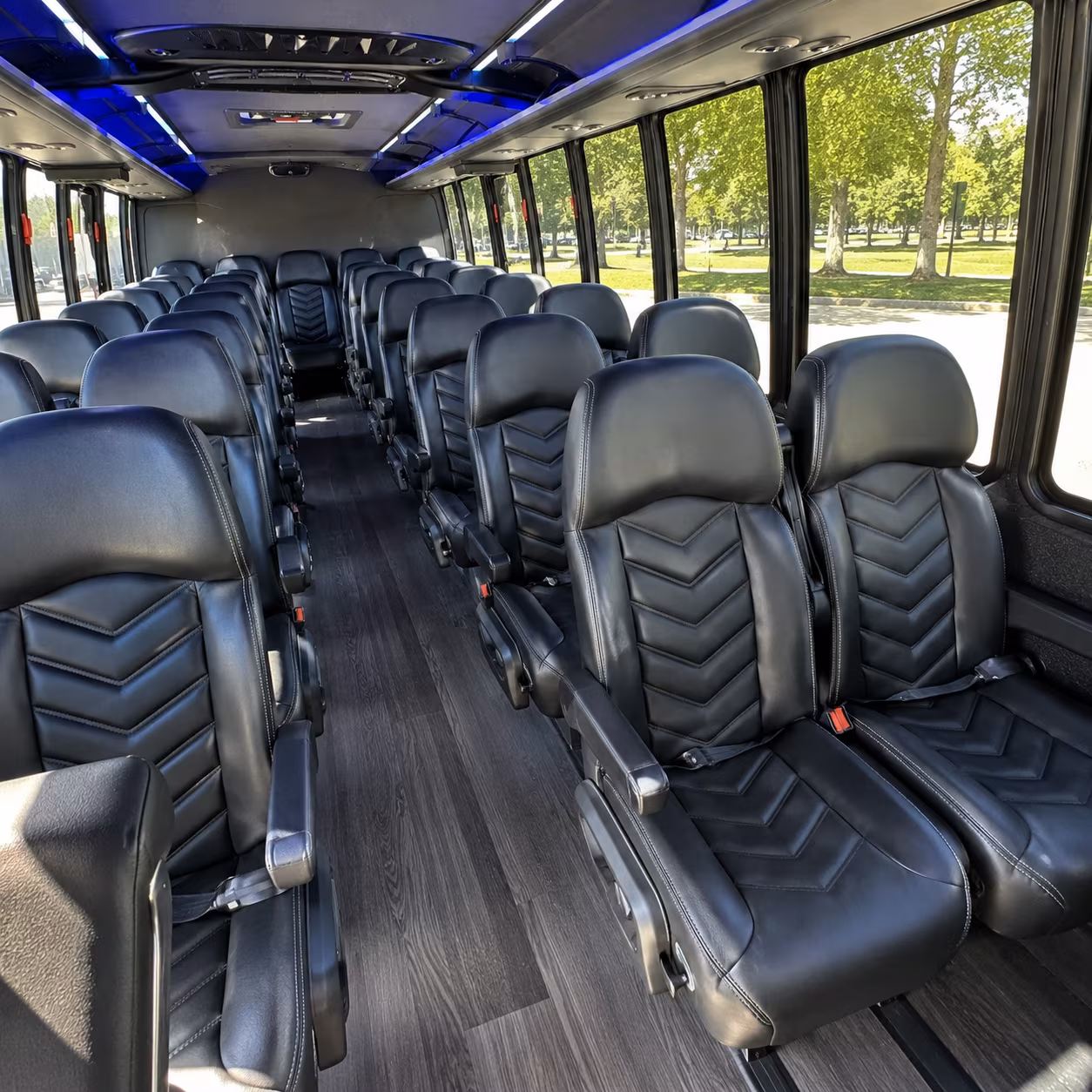 buena park 30 passenger minibus inside