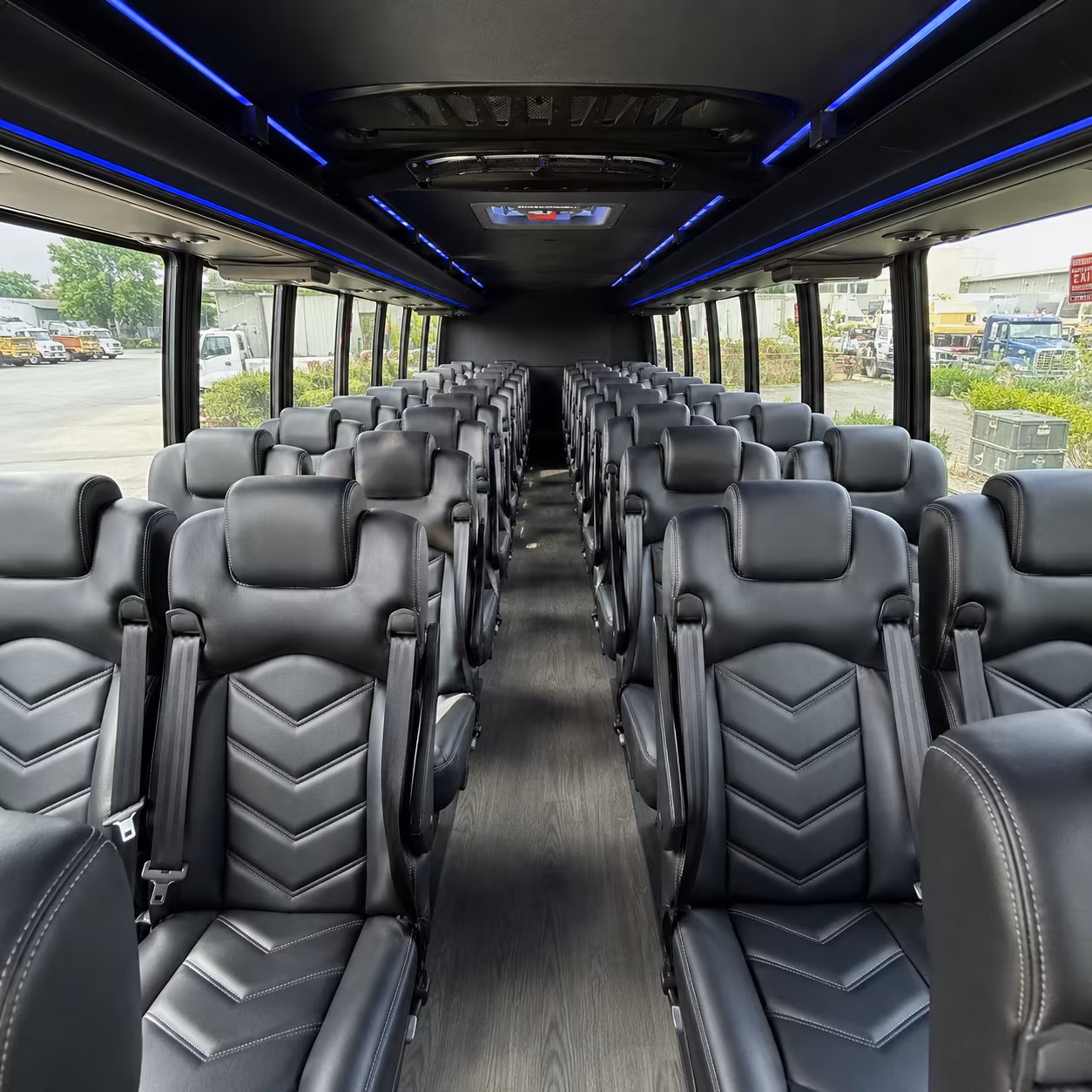 buena park 35 passenger minibus inside