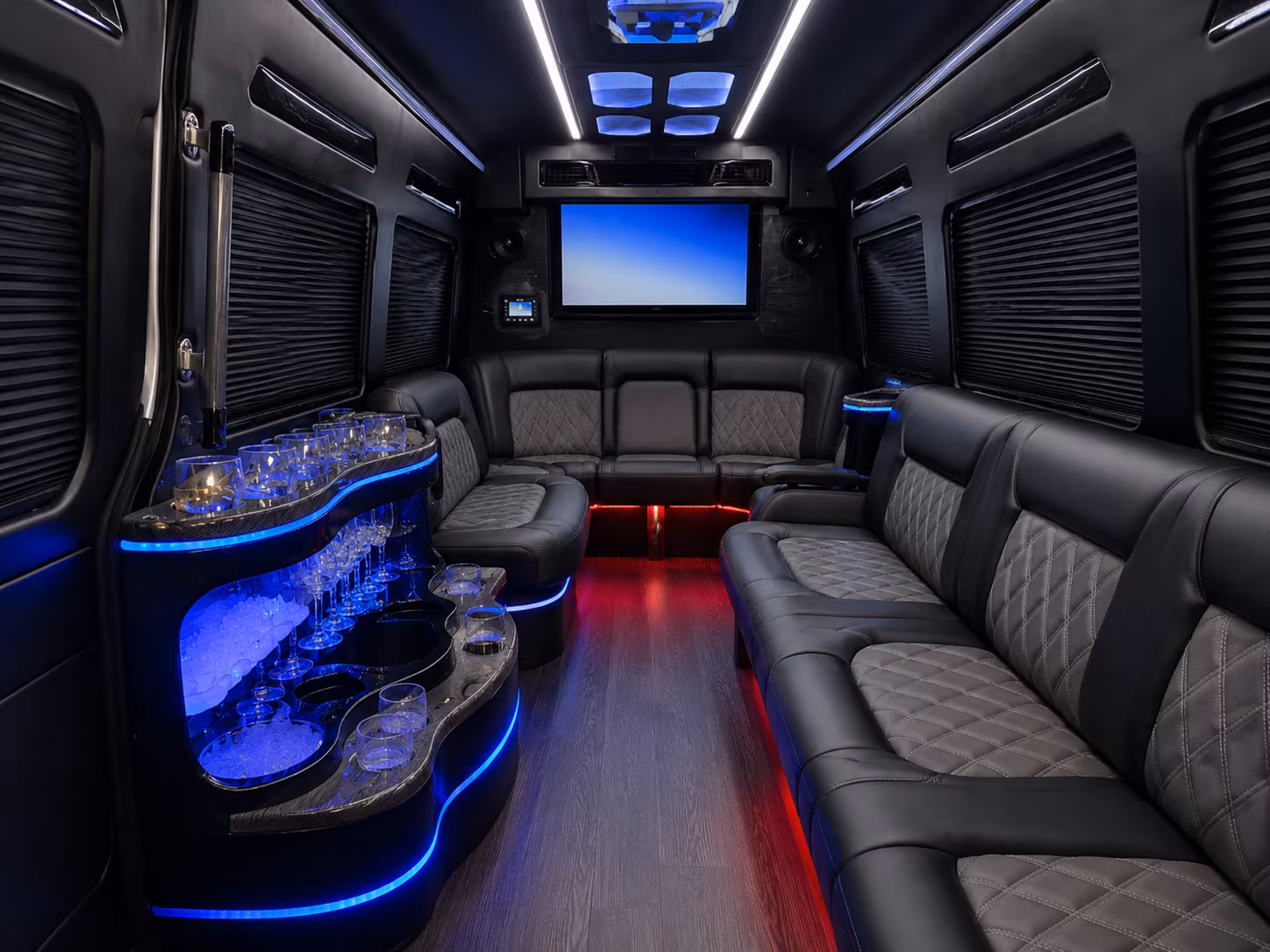 buena park sprinter limousine interior